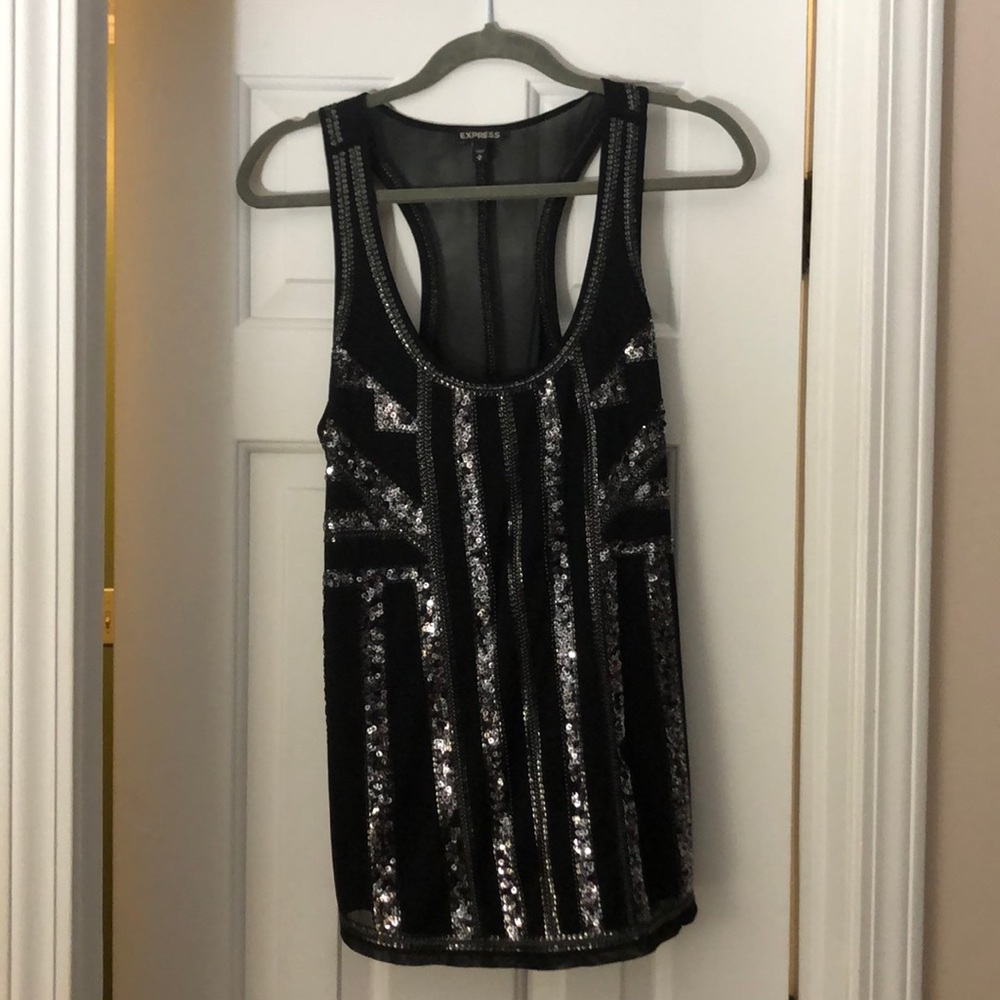 Sequined racerback top!